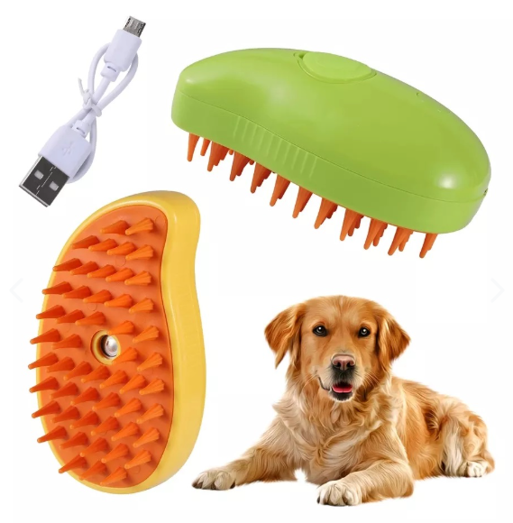 Cepillo Masajeador Eléctrico para Mascotas