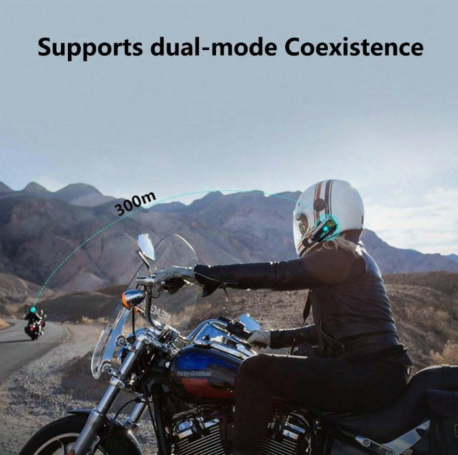 Auricular para casco Bluetooth IPX6 V10