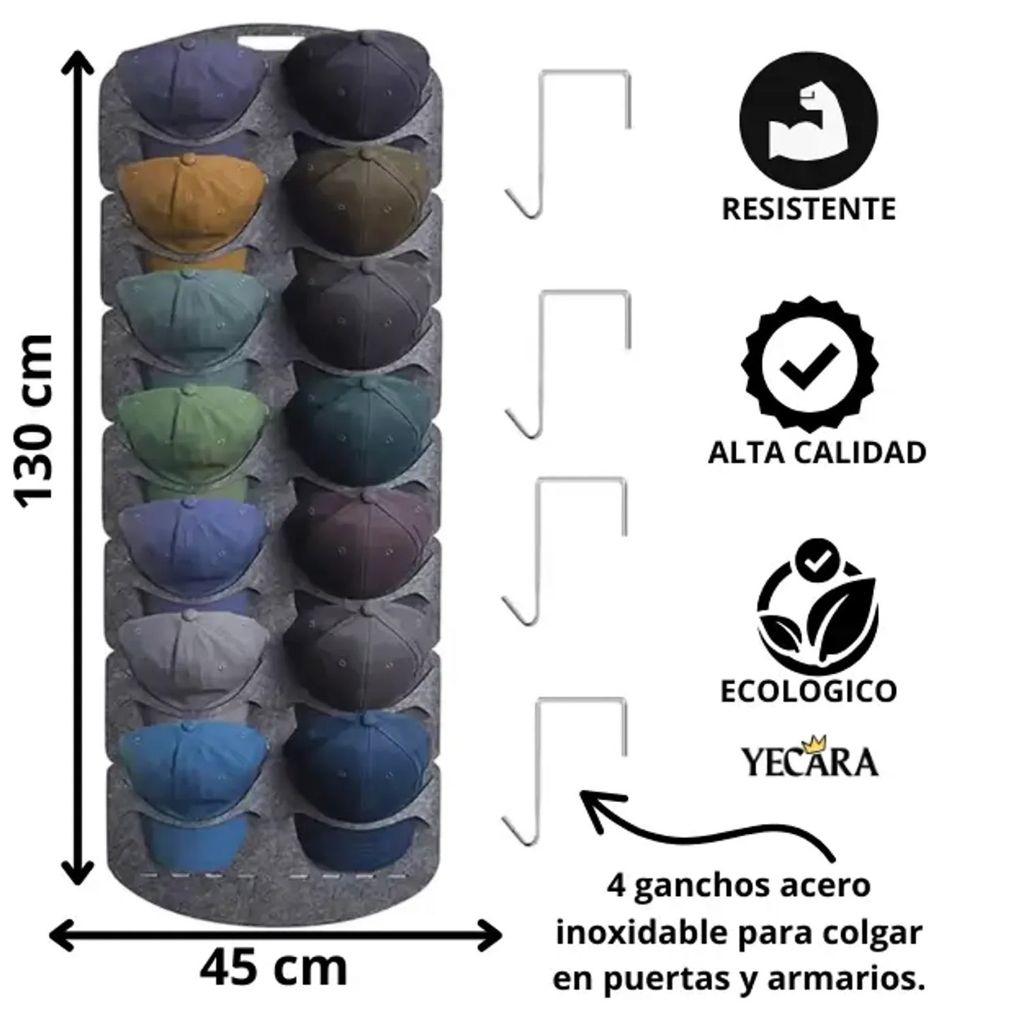 Organizador Colgante Plegable Para Gorras